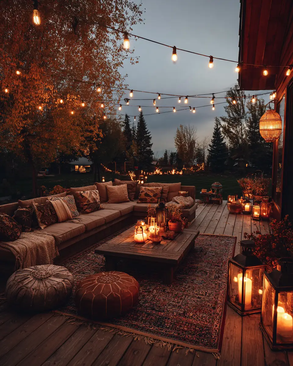 Narrow Boho Patio Decor Ideas