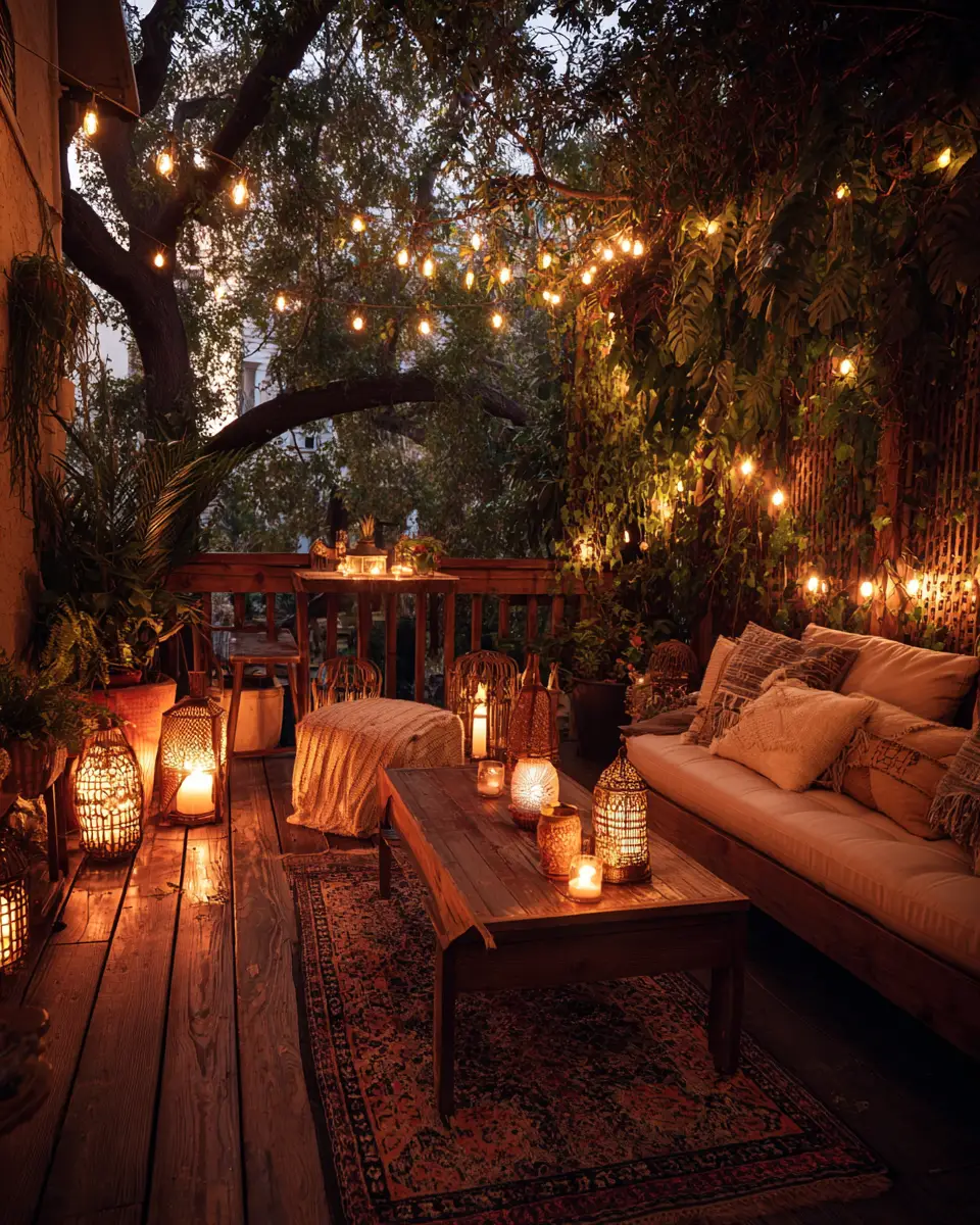 Narrow Boho Patio Decor Ideas