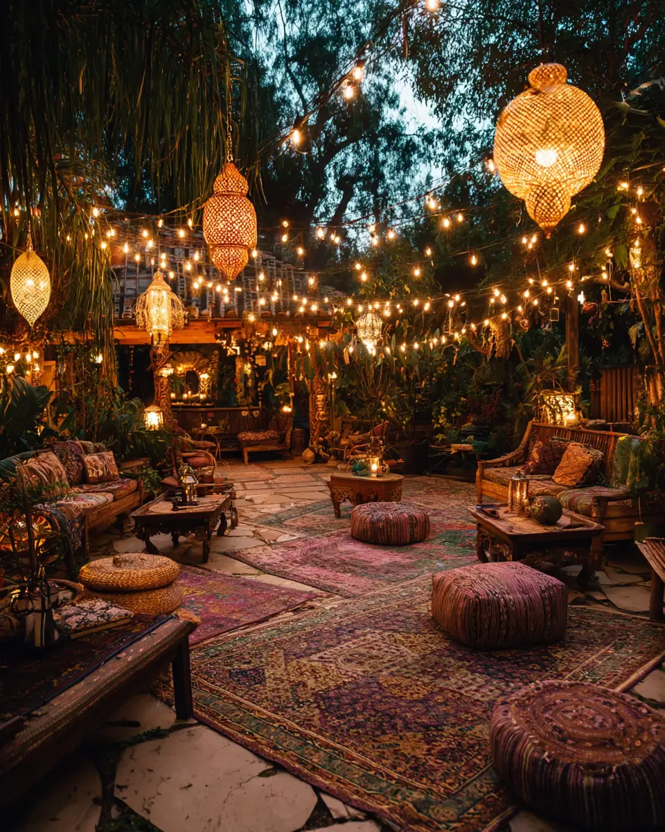 Narrow Boho Patio Decor Ideas