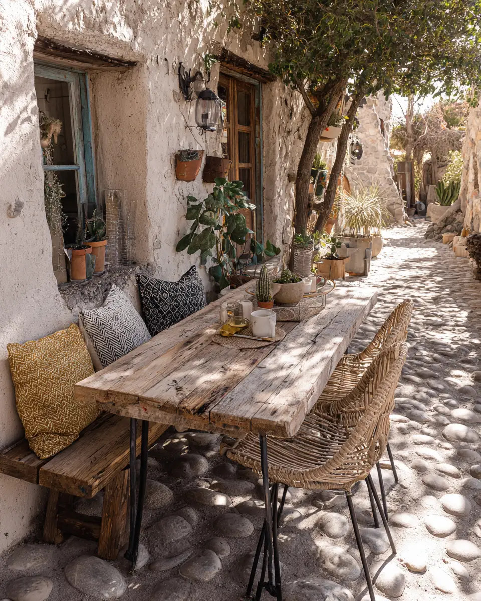 Narrow Boho Patio Decor Ideas
