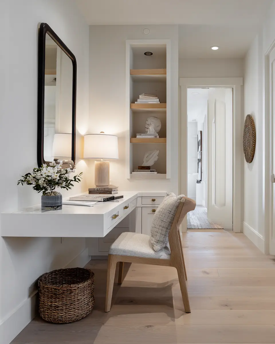 Narrow Coastal Home Office Decor Ideas - Featured