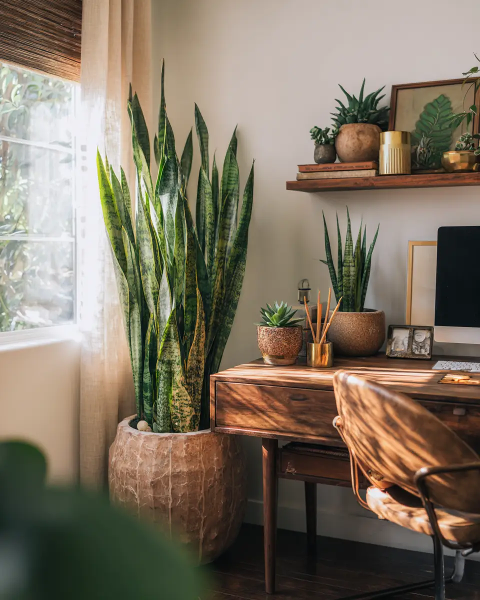 Narrow Coastal Home Office Decor Ideas