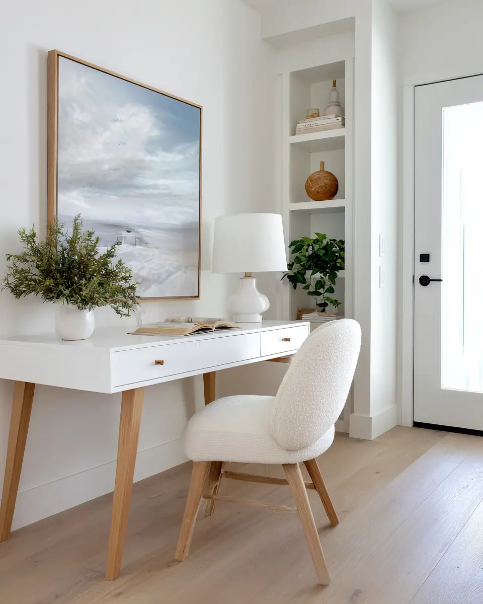 Narrow Coastal Home Office Decor Ideas