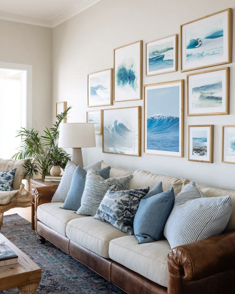 Narrow Coastal Living Room Decor Ideas