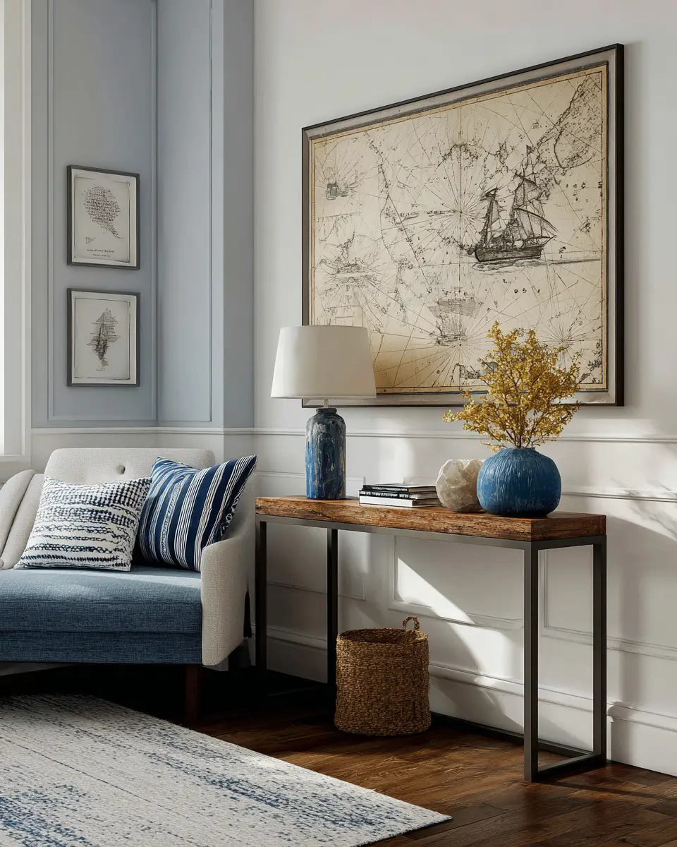 Narrow Coastal Living Room Decor Ideas