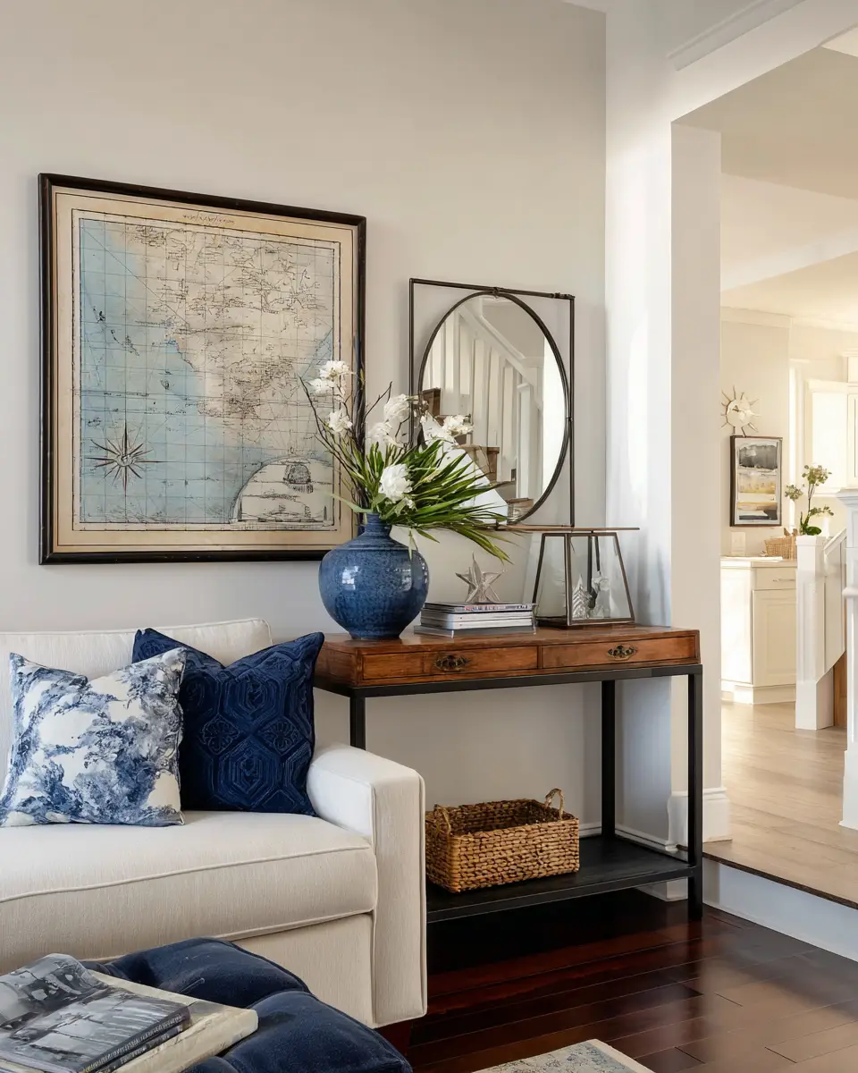 Narrow Coastal Living Room Decor Ideas