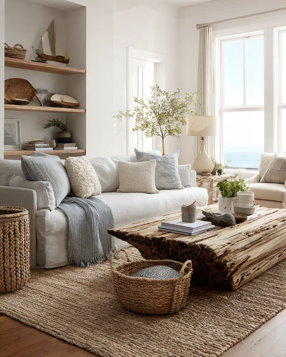 Narrow Coastal Living Room Decor Ideas