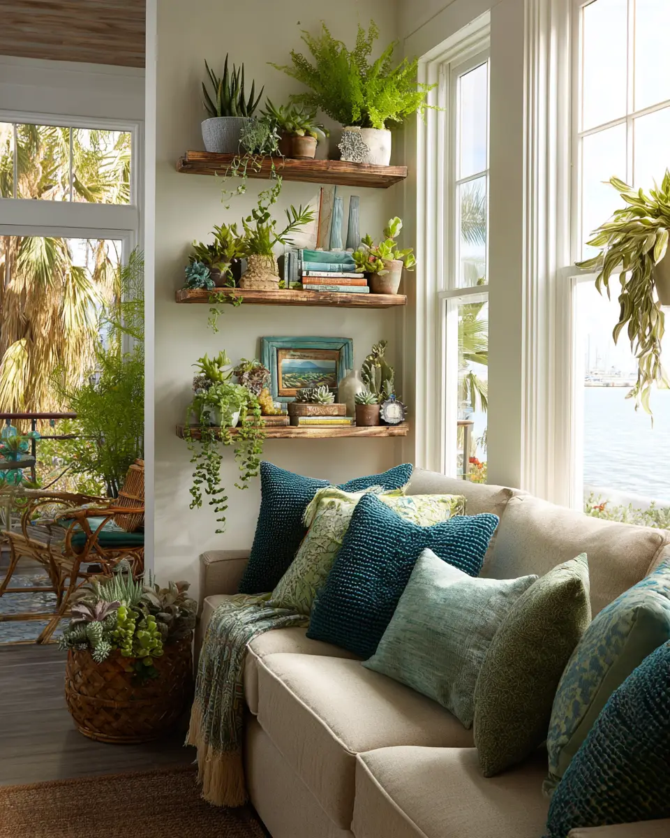 Narrow Coastal Living Room Decor Ideas