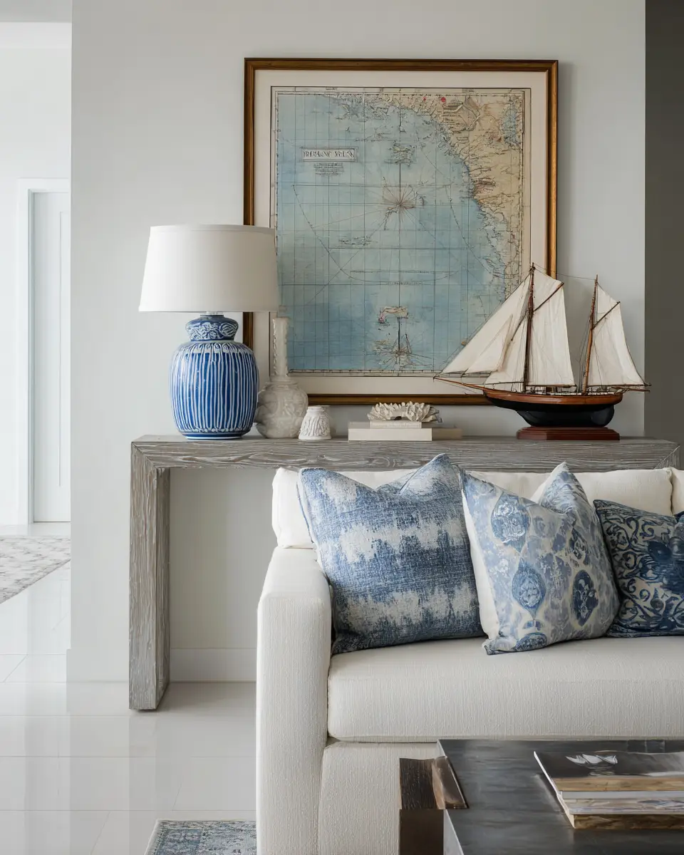 Narrow Coastal Living Room Decor Ideas