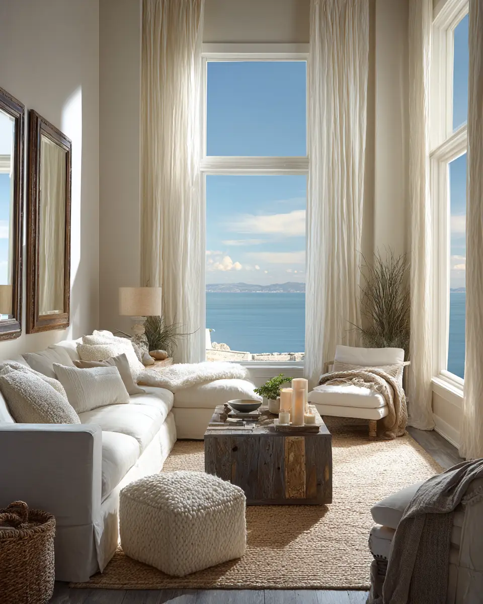 Narrow Coastal Living Room Decor Ideas