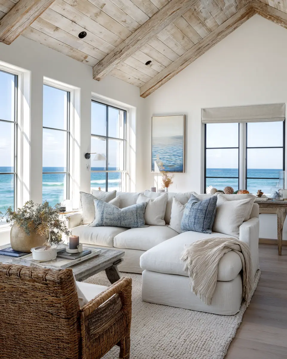 Narrow Coastal Living Room Decor Ideas