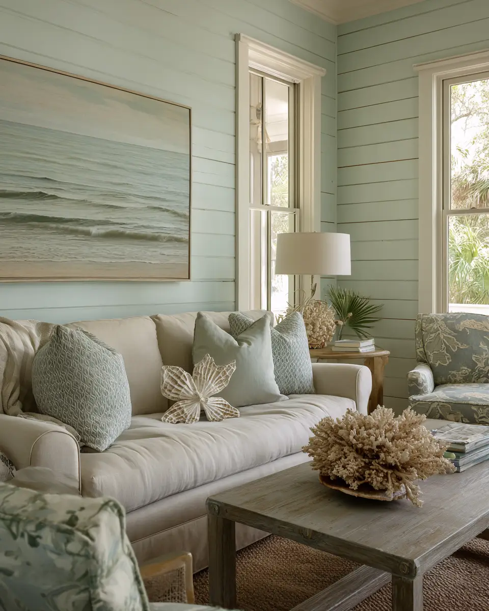 Narrow Coastal Living Room Decor Ideas