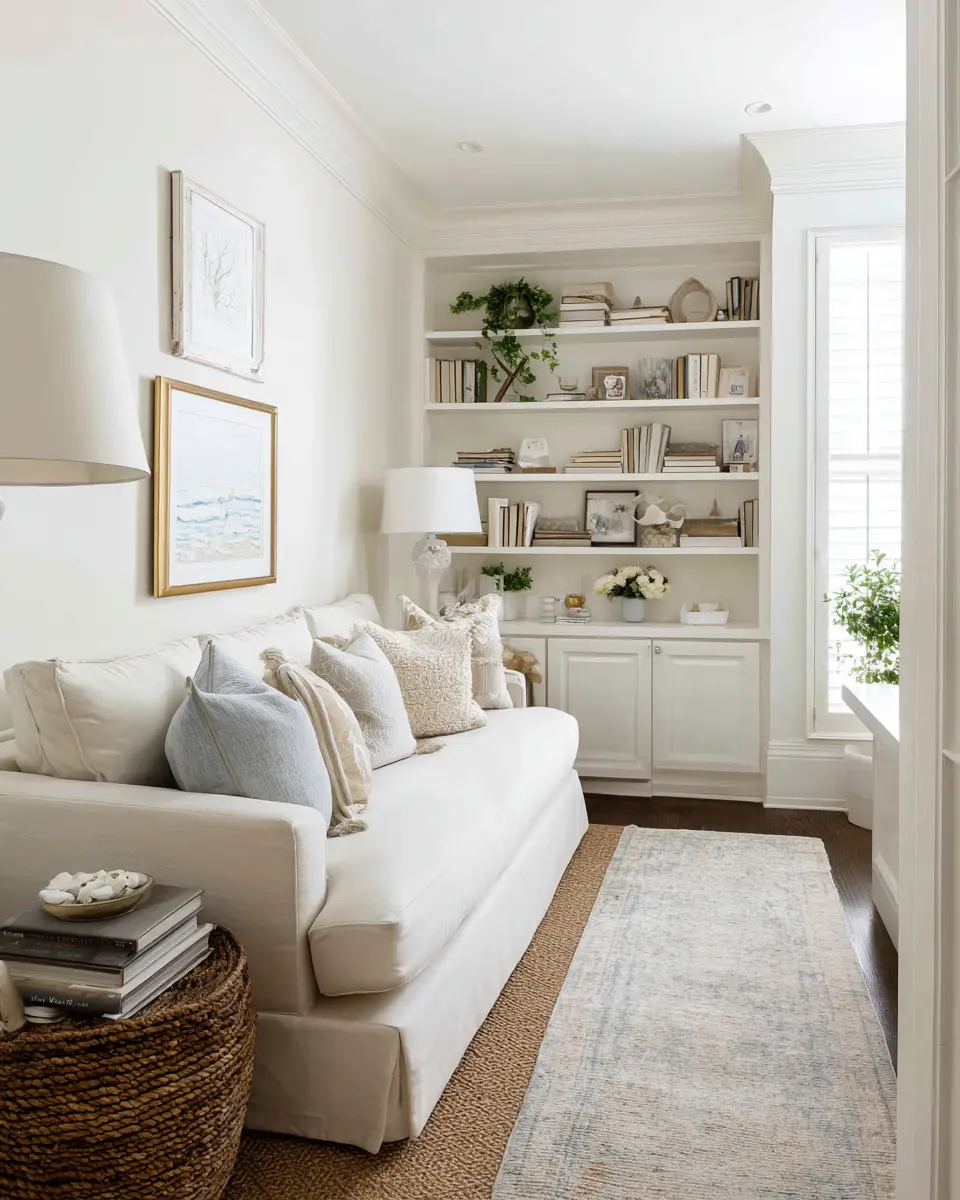 Narrow Coastal Living Room Decor Ideas