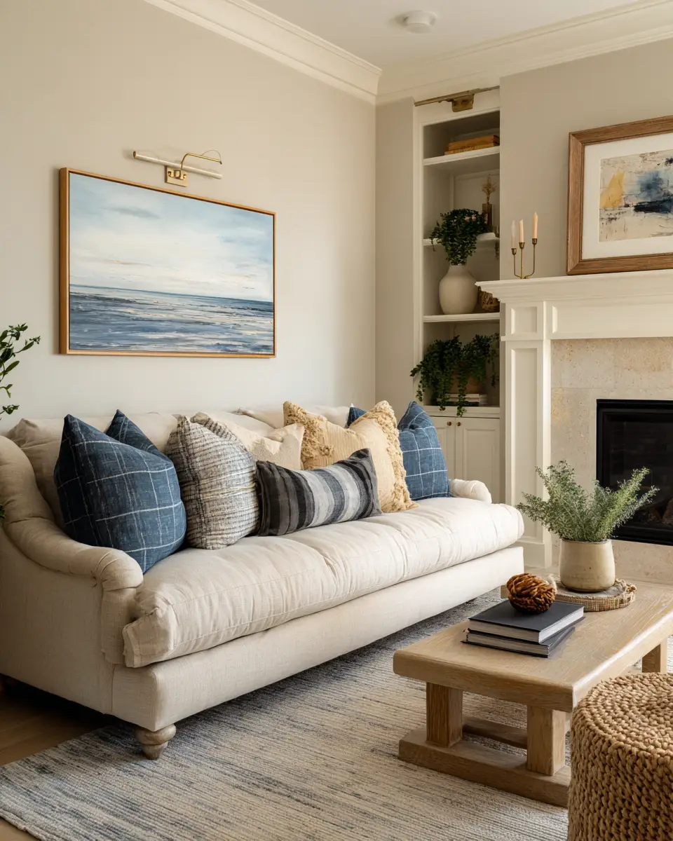 Narrow Coastal Living Room Decor Ideas
