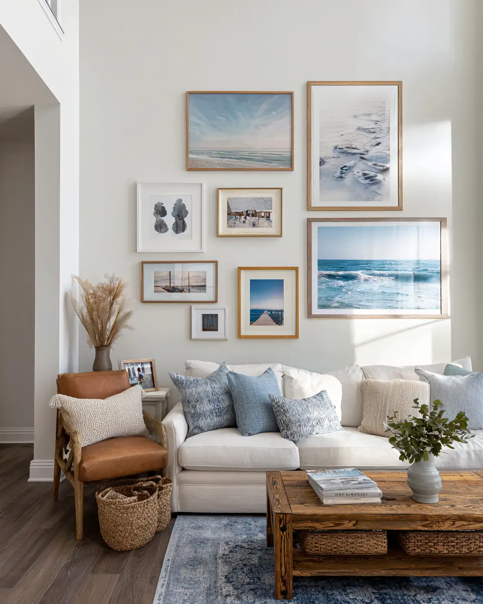 Narrow Coastal Living Room Decor Ideas