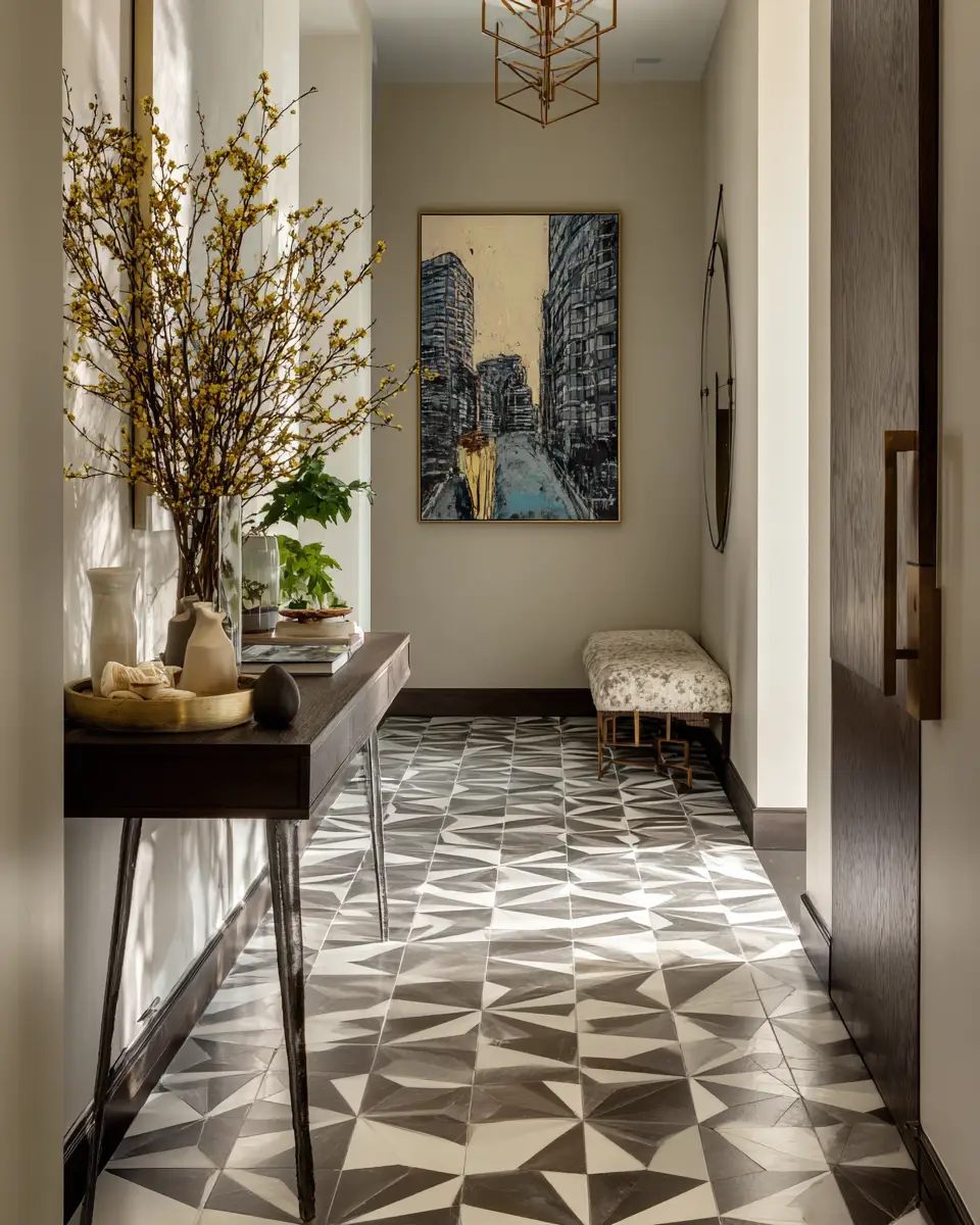 Narrow Contemporary Entryway Decor Ideas