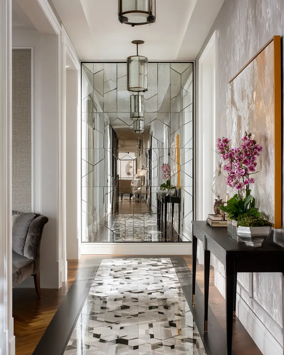 Narrow Contemporary Entryway Decor Ideas