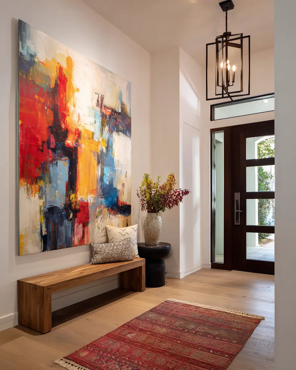 Narrow Contemporary Entryway Decor Ideas