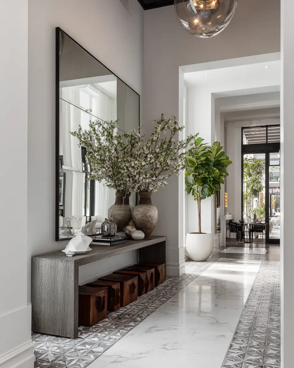 Narrow Contemporary Entryway Decor Ideas