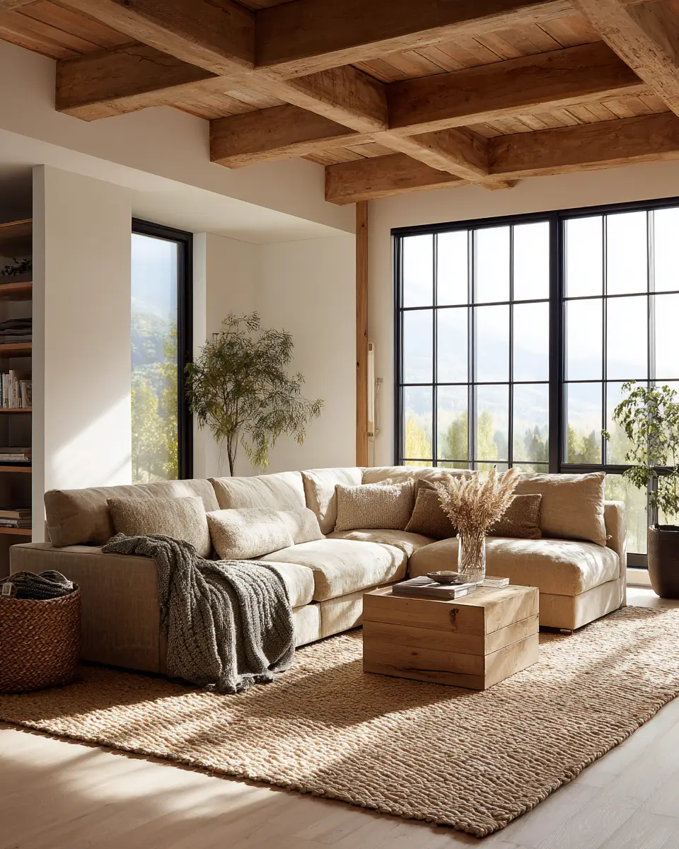 Natural Living Room Decor Ideas - Featured