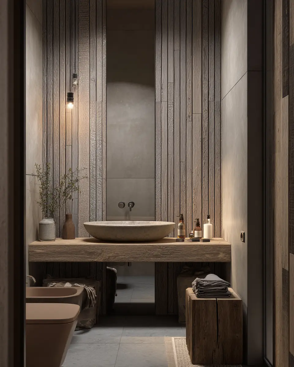 Natural Wood Bathroom Decor Ideas