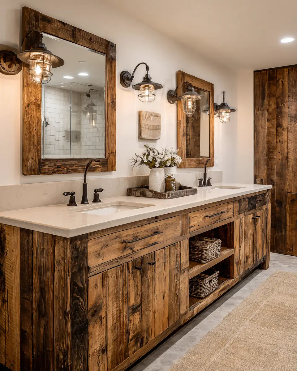 Natural Wood Bathroom Decor Ideas