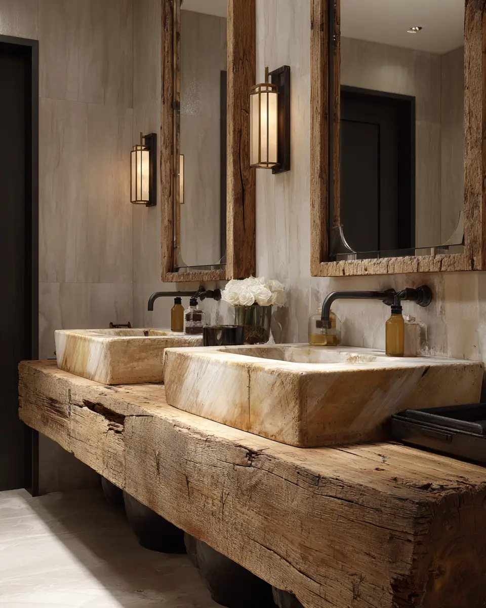 Natural Wood Bathroom Decor Ideas