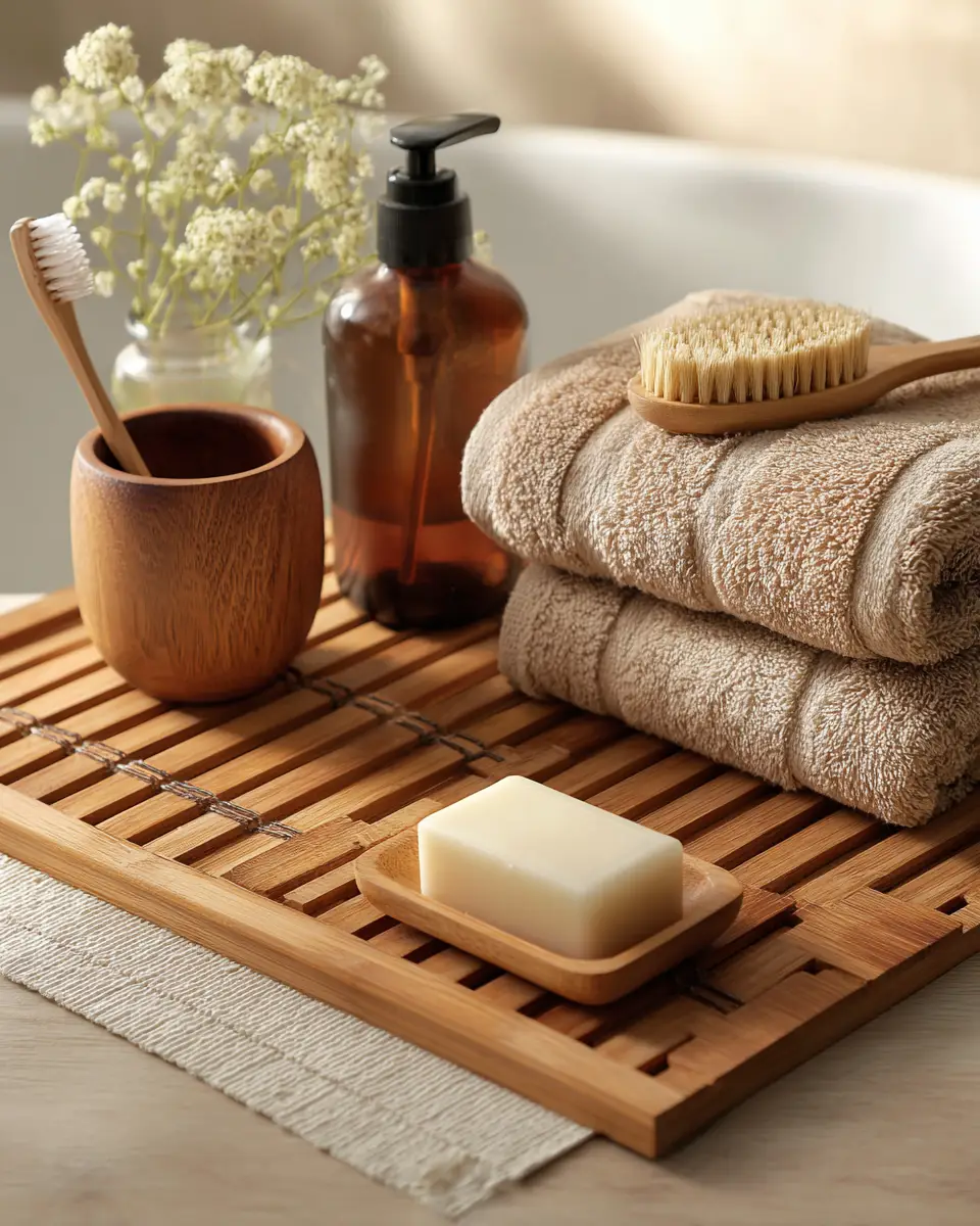 Natural Wood Bathroom Decor Ideas