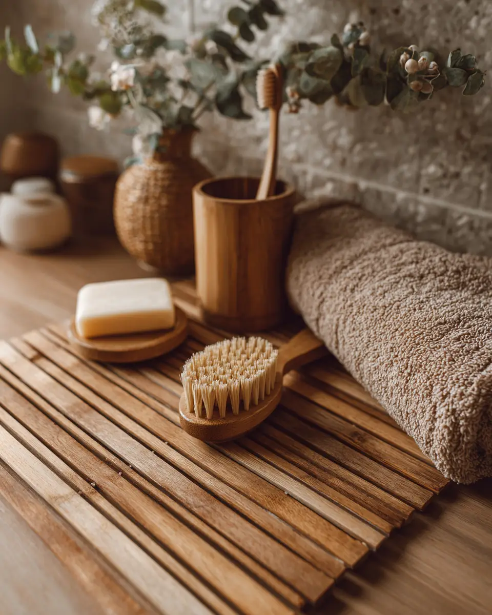 Natural Wood Bathroom Decor Ideas