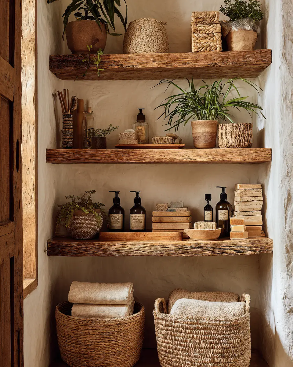 Natural Wood Bathroom Decor Ideas