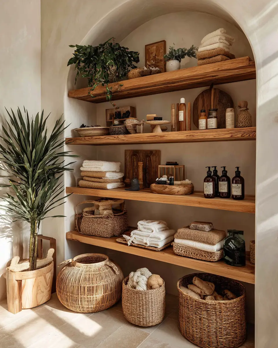 Natural Wood Bathroom Decor Ideas