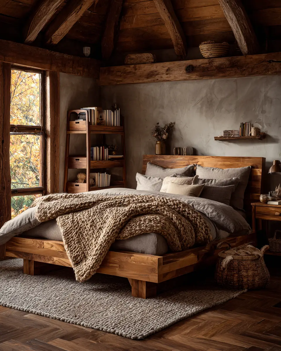 Natural Wood Classic Bedroom Decor Ideas