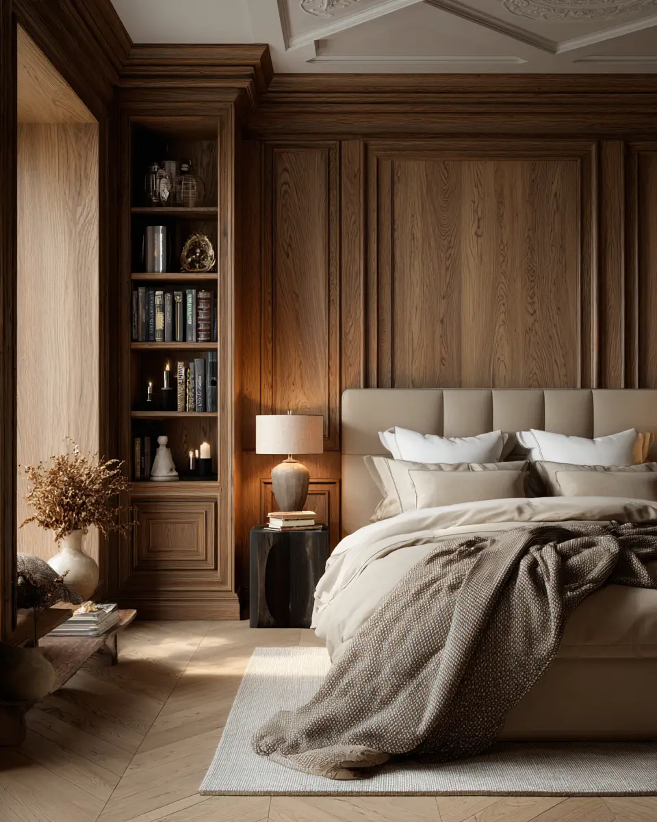 Natural Wood Classic Bedroom Decor Ideas