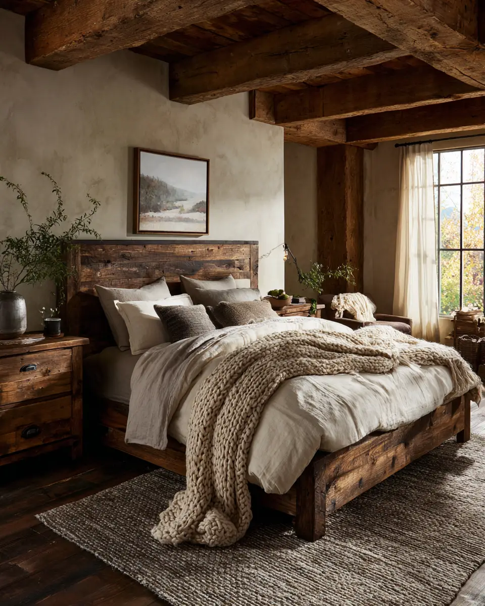 Natural Wood Classic Bedroom Decor Ideas