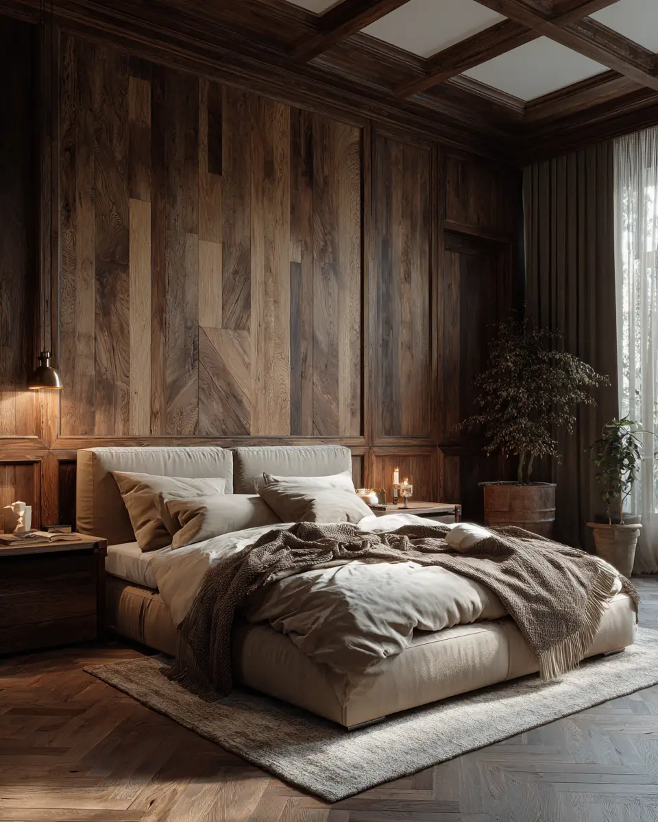 Natural Wood Classic Bedroom Decor Ideas