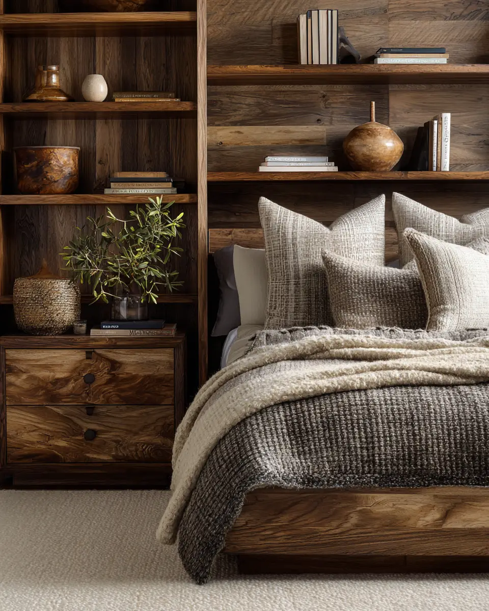 Natural Wood Classic Bedroom Decor Ideas