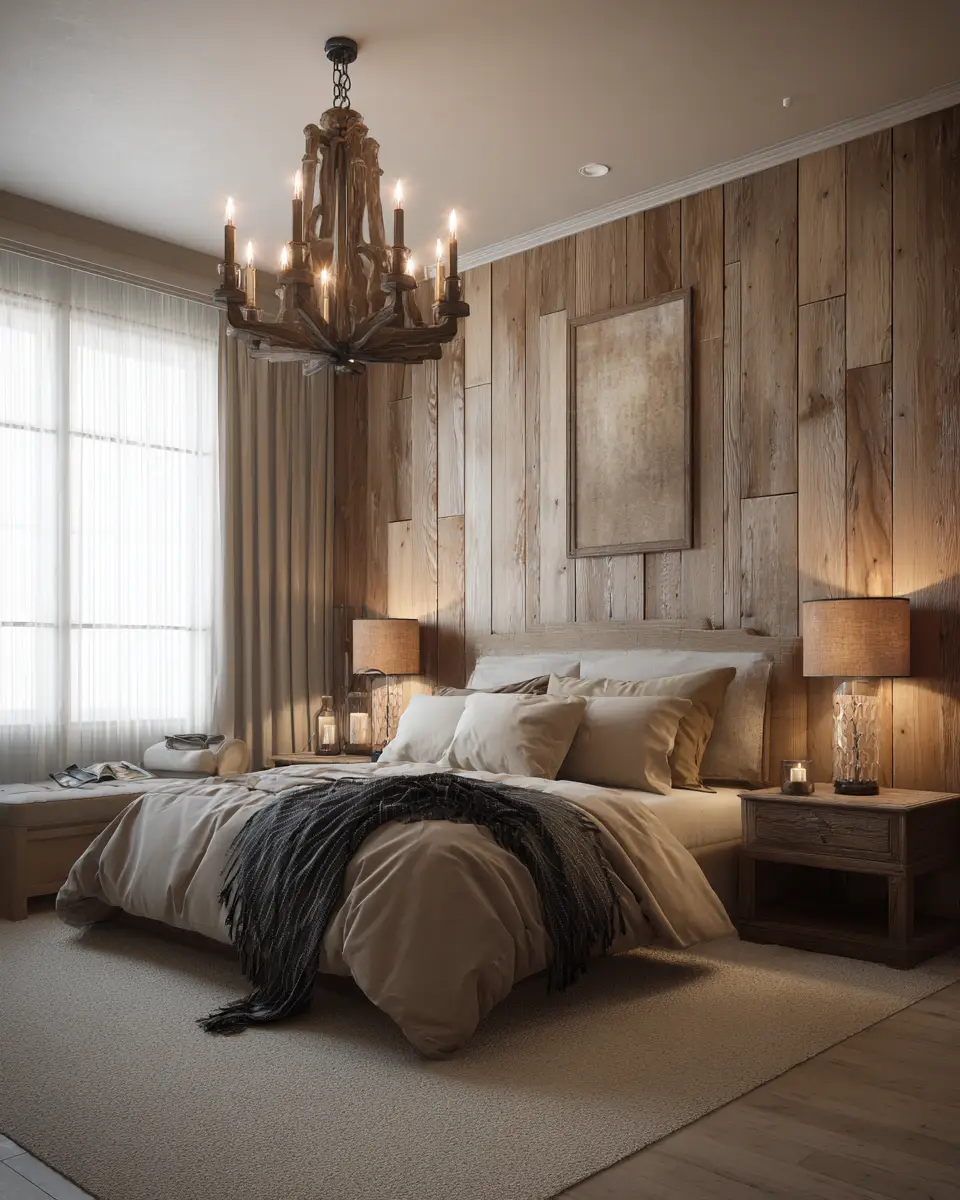 Natural Wood Classic Bedroom Decor Ideas