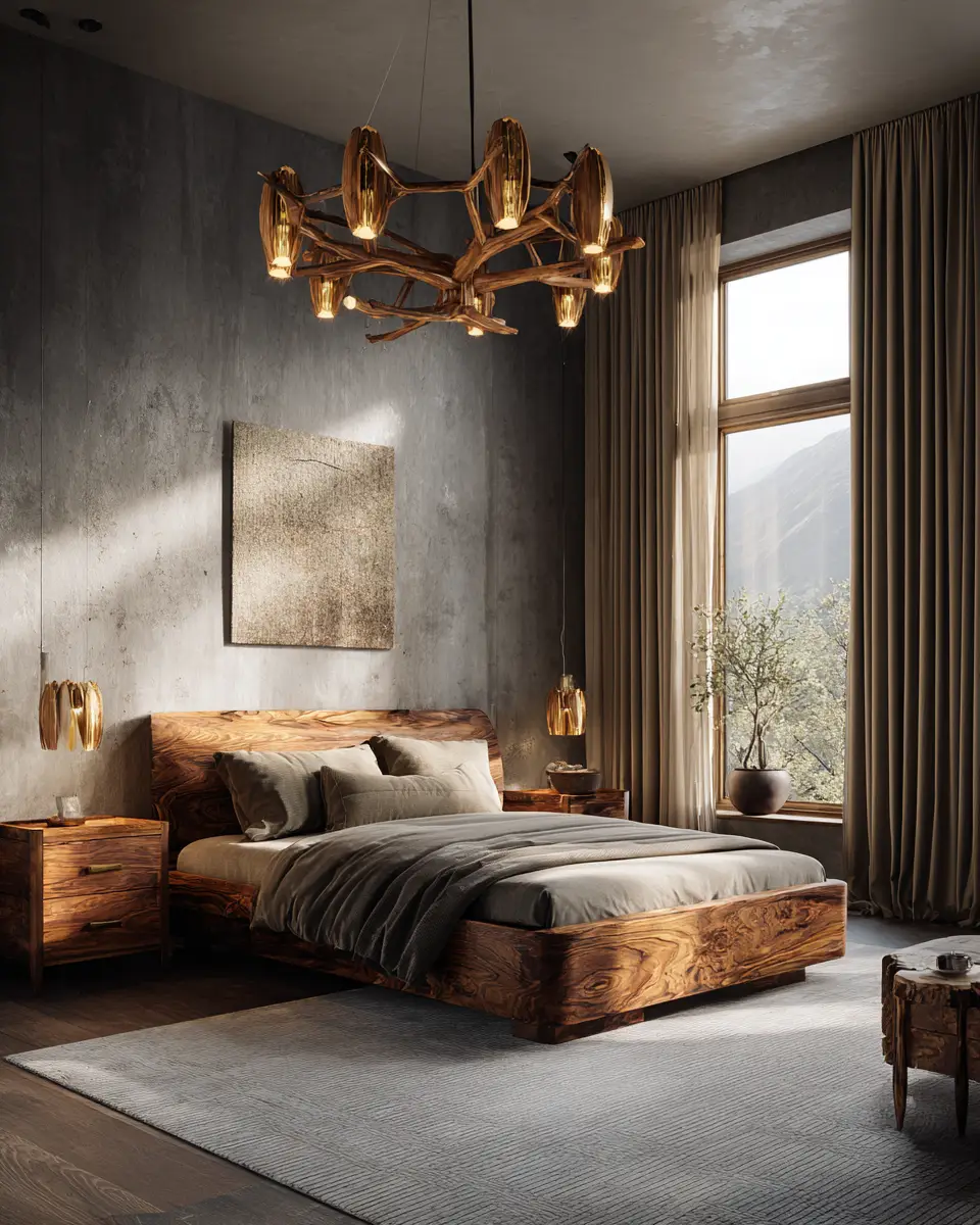 Natural Wood Classic Bedroom Decor Ideas