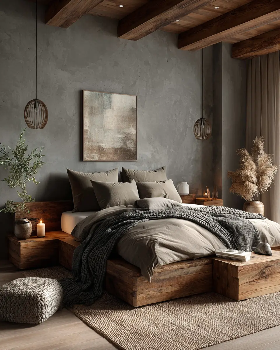 Natural Wood Classic Bedroom Decor Ideas