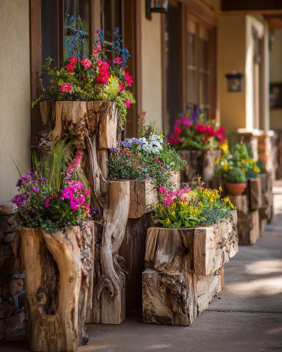 Natural Wood Classic Porch Decor Ideas - Featured