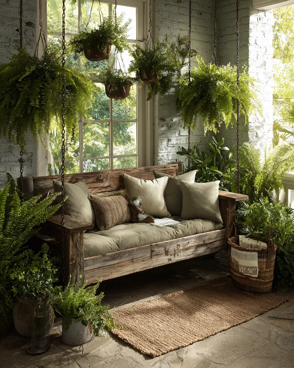 Natural Wood Classic Porch Decor Ideas