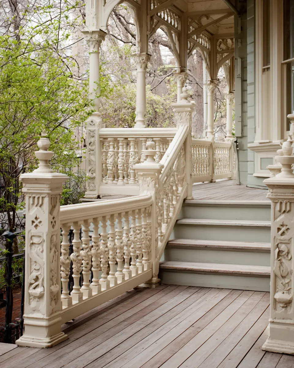 Natural Wood Classic Porch Decor Ideas