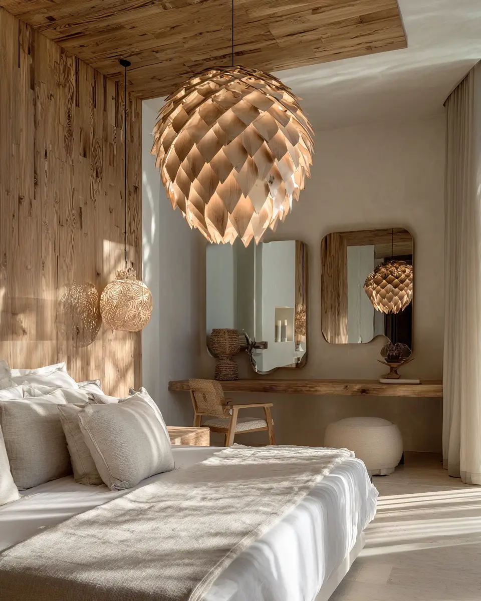 Natural Wood Coastal Bedroom Decor Ideas