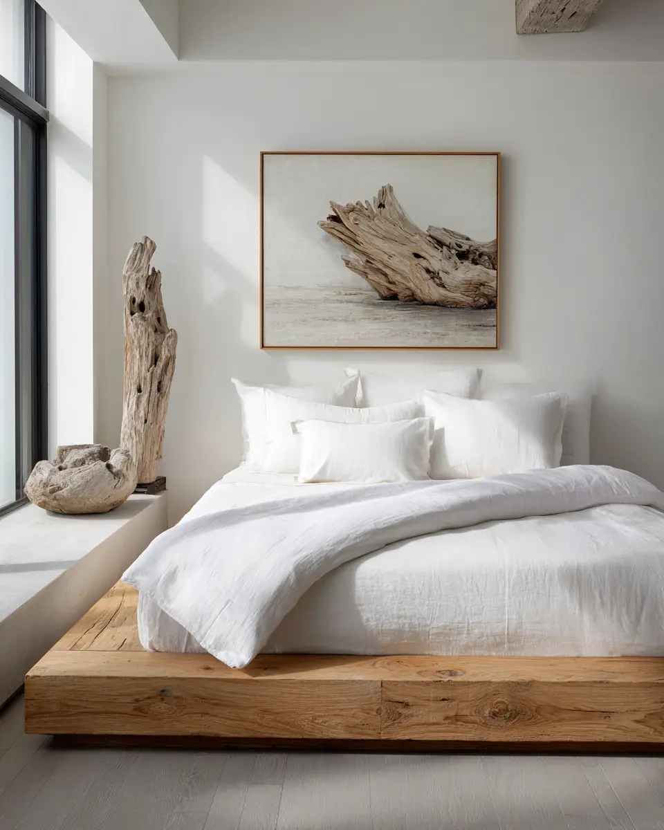 Natural Wood Coastal Bedroom Decor Ideas