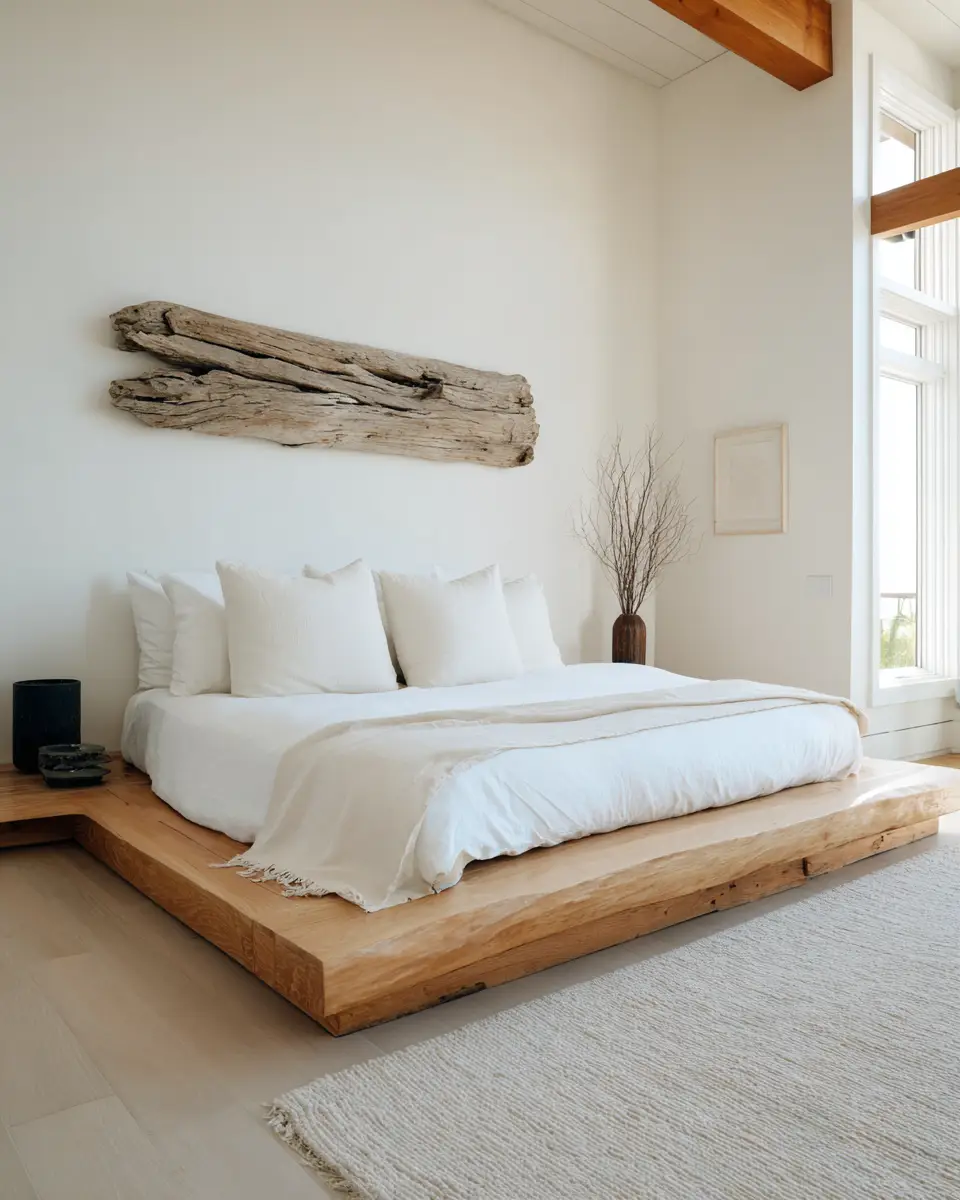 Natural Wood Coastal Bedroom Decor Ideas
