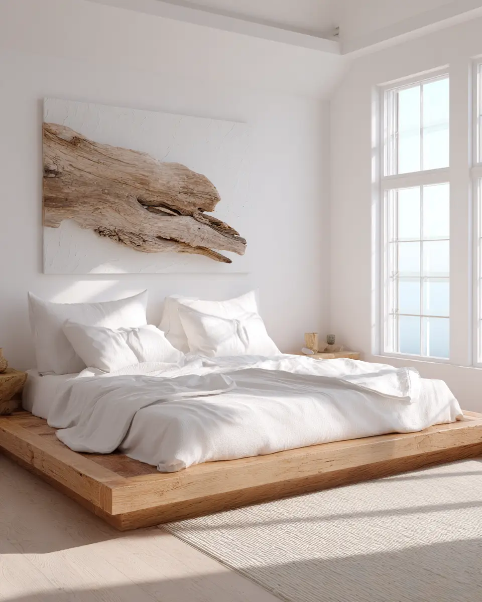Natural Wood Coastal Bedroom Decor Ideas