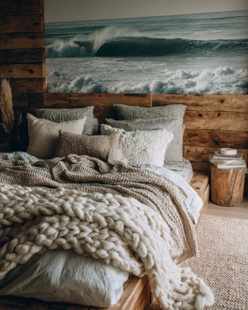 Natural Wood Coastal Bedroom Decor Ideas