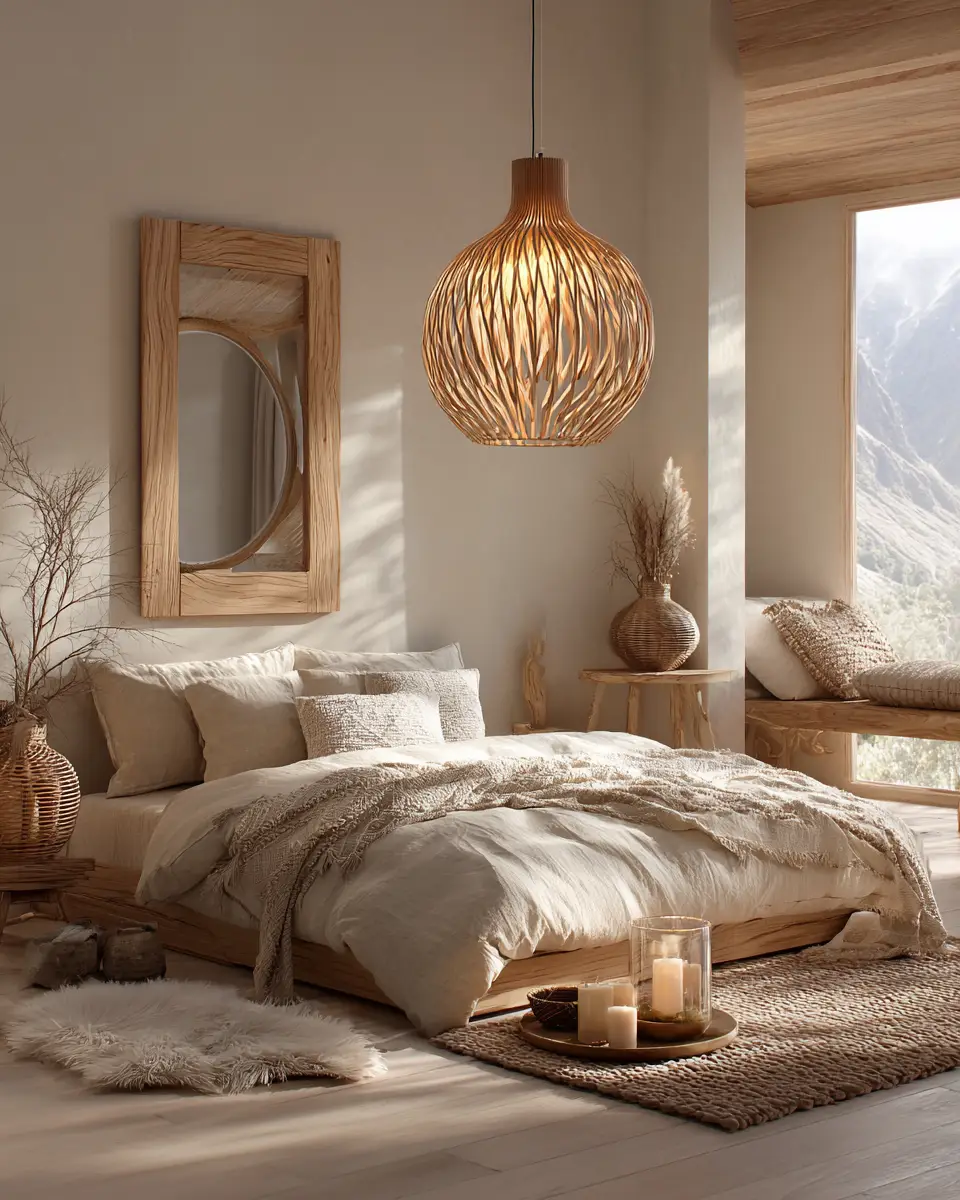 Natural Wood Coastal Bedroom Decor Ideas