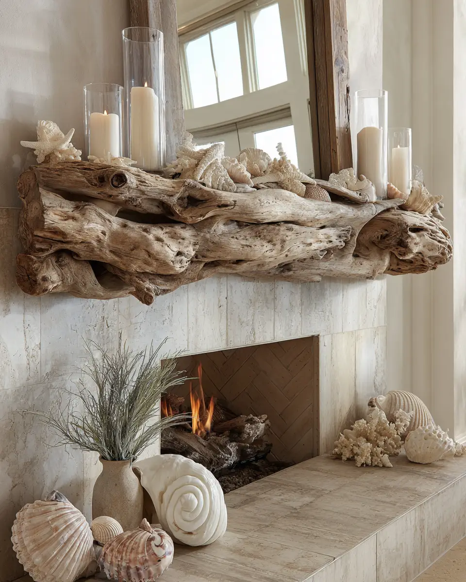 Natural Wood Coastal Living Room Decor Ideas