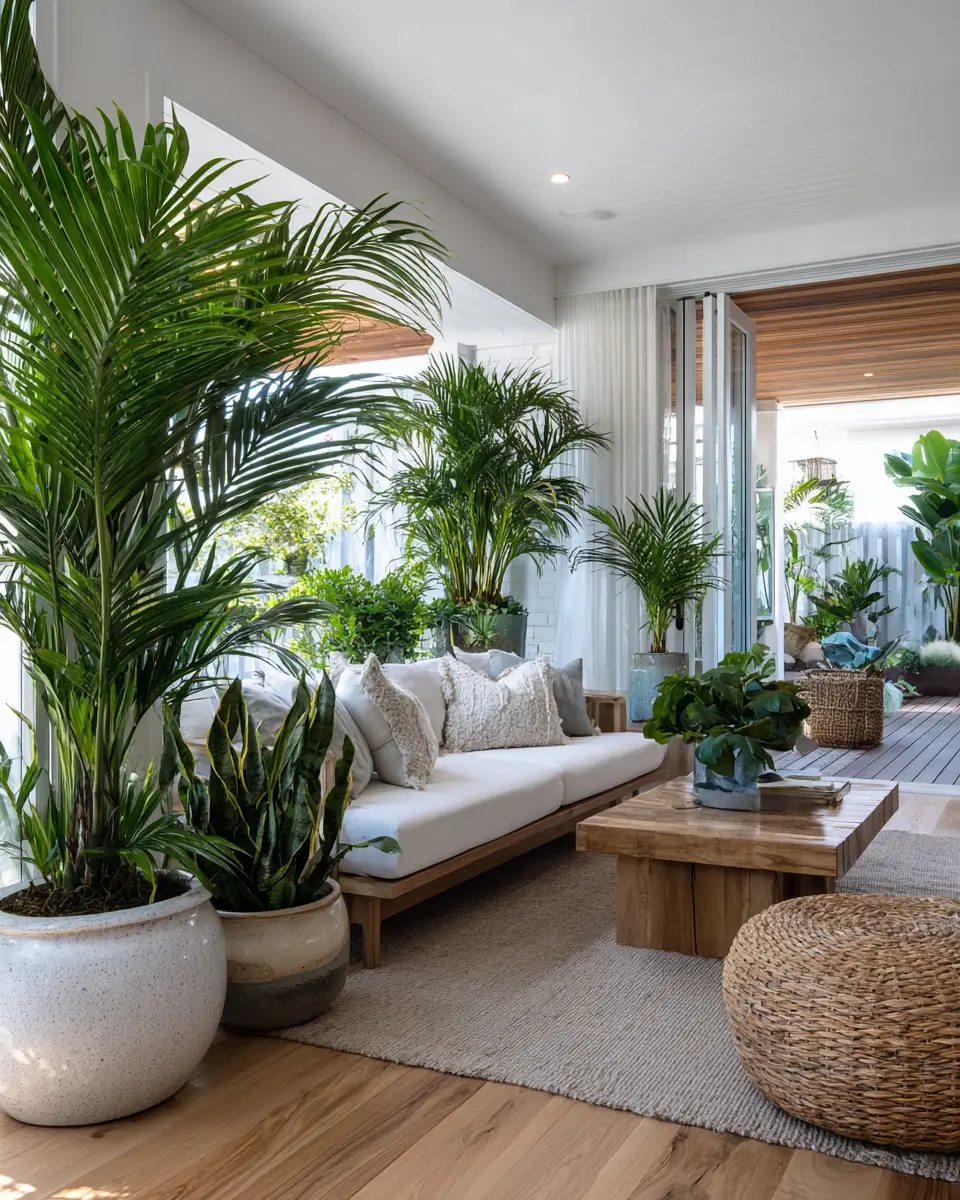 Natural Wood Coastal Living Room Decor Ideas